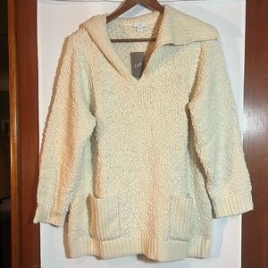 NWT J. Jill Chunky Knit Shawl Collar Sweater